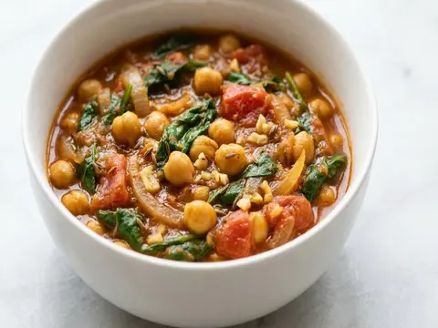Spinach Chickpea Tomato Curry