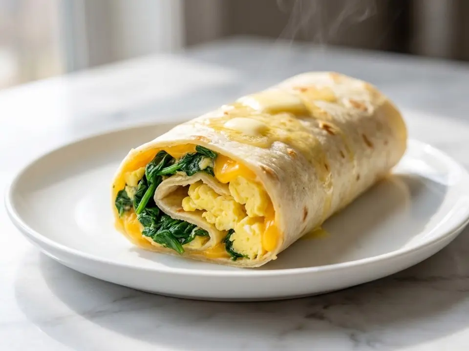 Spinach Egg Breakfast Wrap