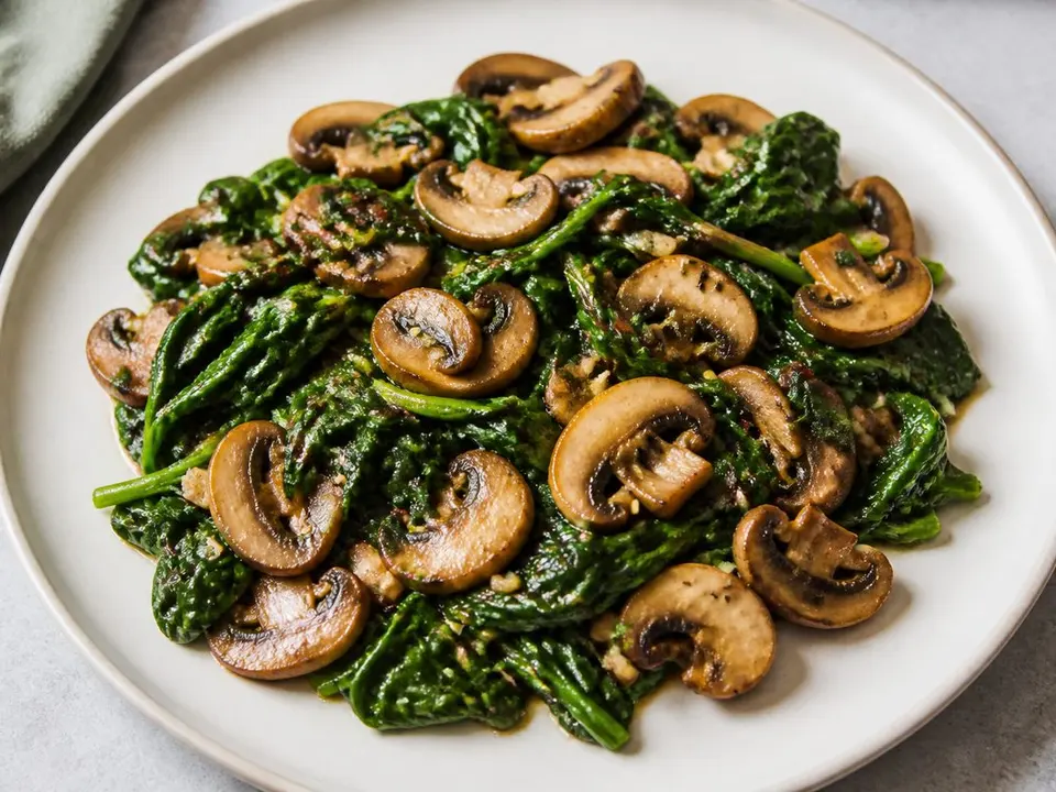 Spinach Mushroom Saute