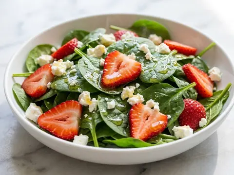 Strawberry Spinach Feta Salad