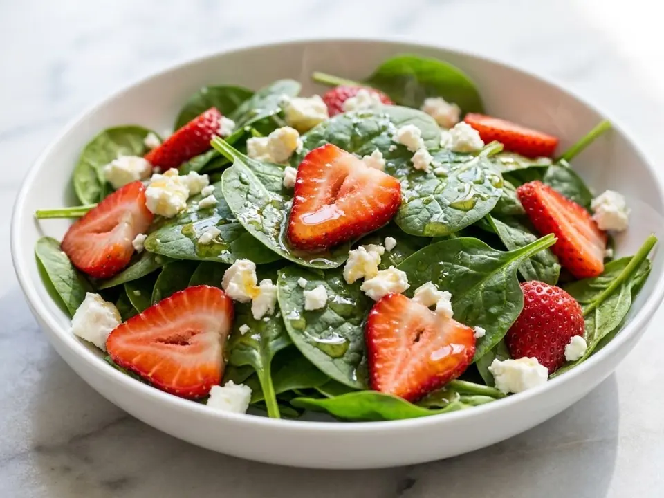 Strawberry Spinach Feta Salad
