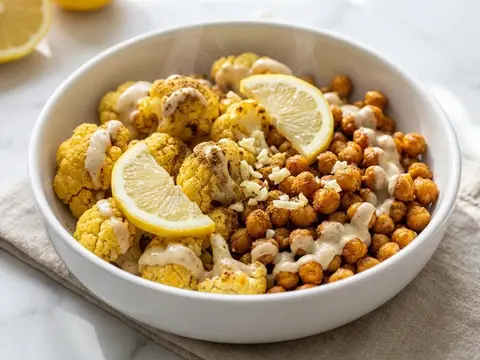 Tahini Cauliflower Chickpea Bowl