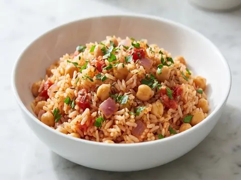 Tomato Herb Rice with Chickpeas