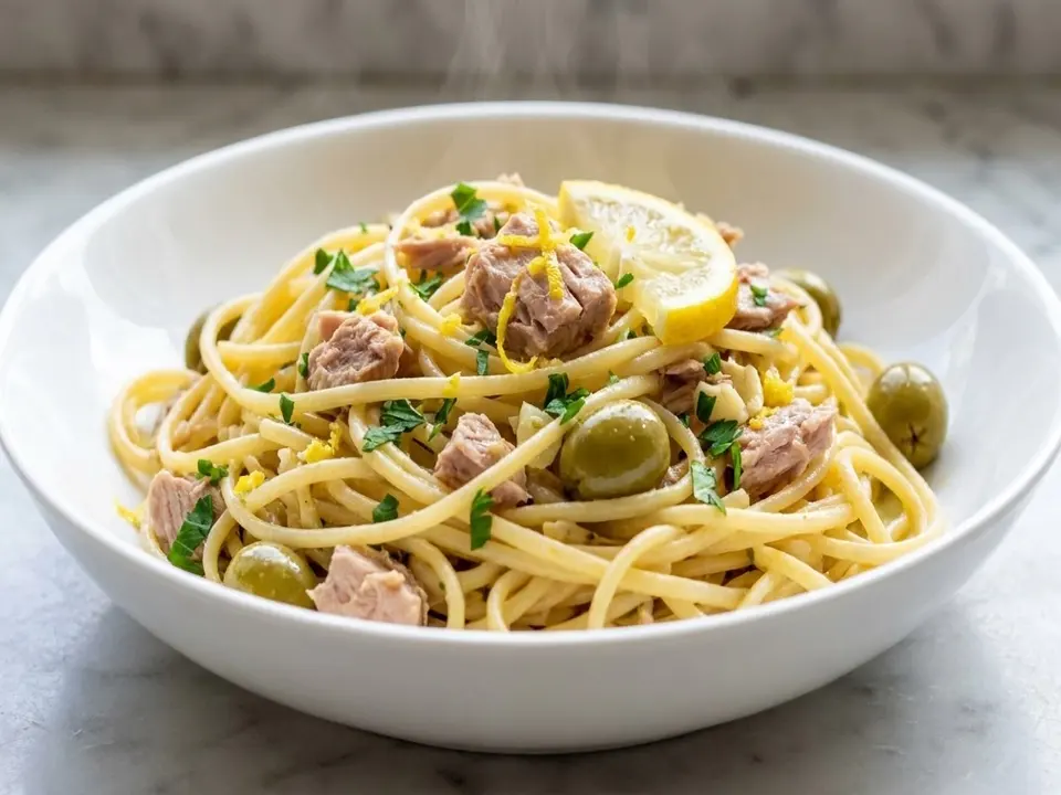 Tuna Lemon Olive Pasta